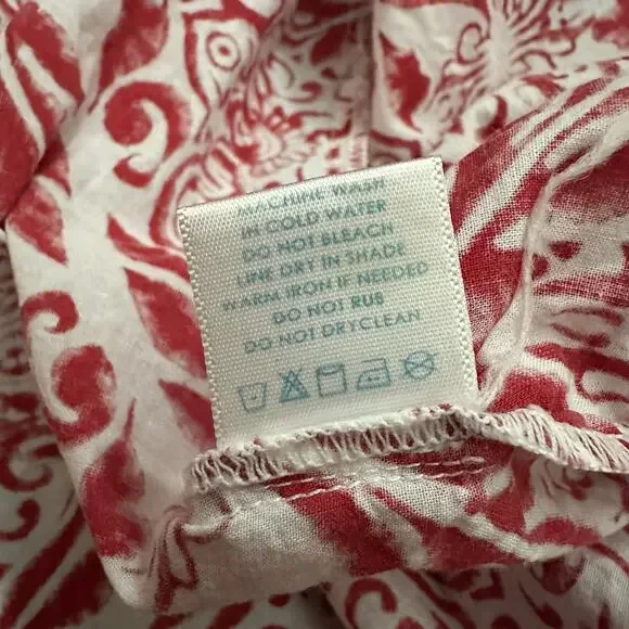 HEIDI CAREY Filigree Kimono Robe Red White Floral Long Sleeve Lounge - Picture 11 of 13